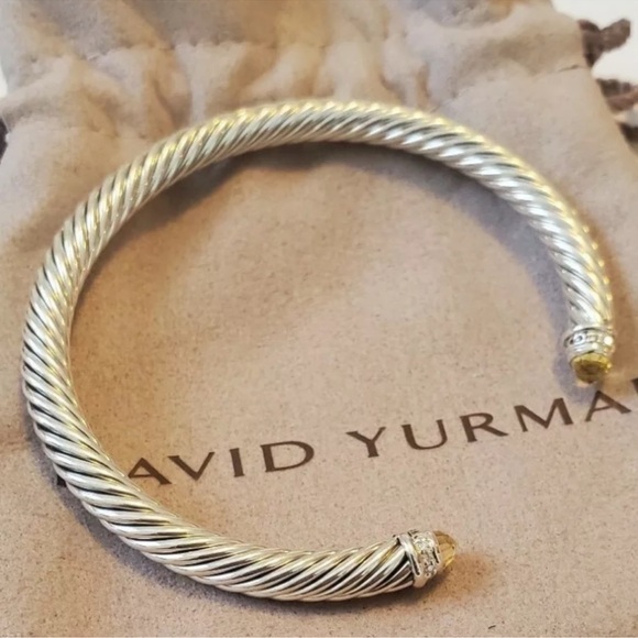 David Yurman Jewelry - David Yurman 5mm Bracelet, Lemon Citrine & Diamond
